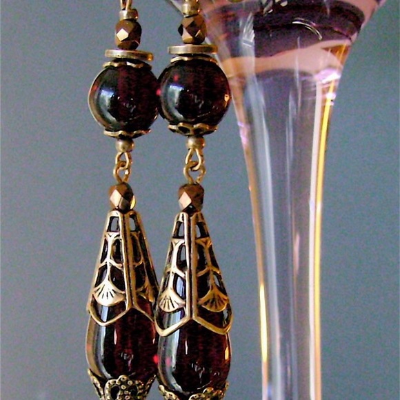 SANGRIA Artisan Garnet or Antique Pearl SolidBrass - Picture 2 of 3